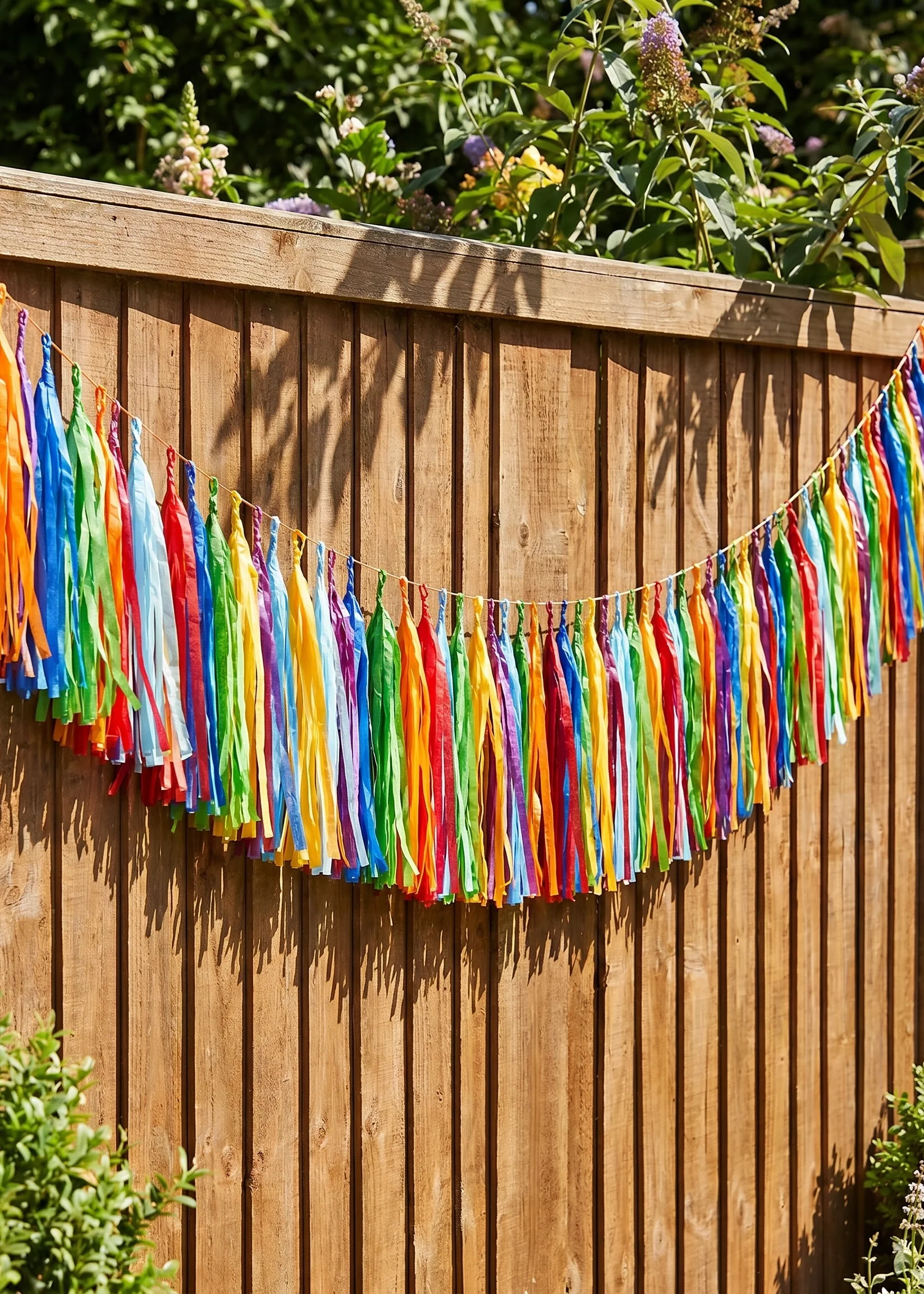 Party garland with paper tassels - 300 cm