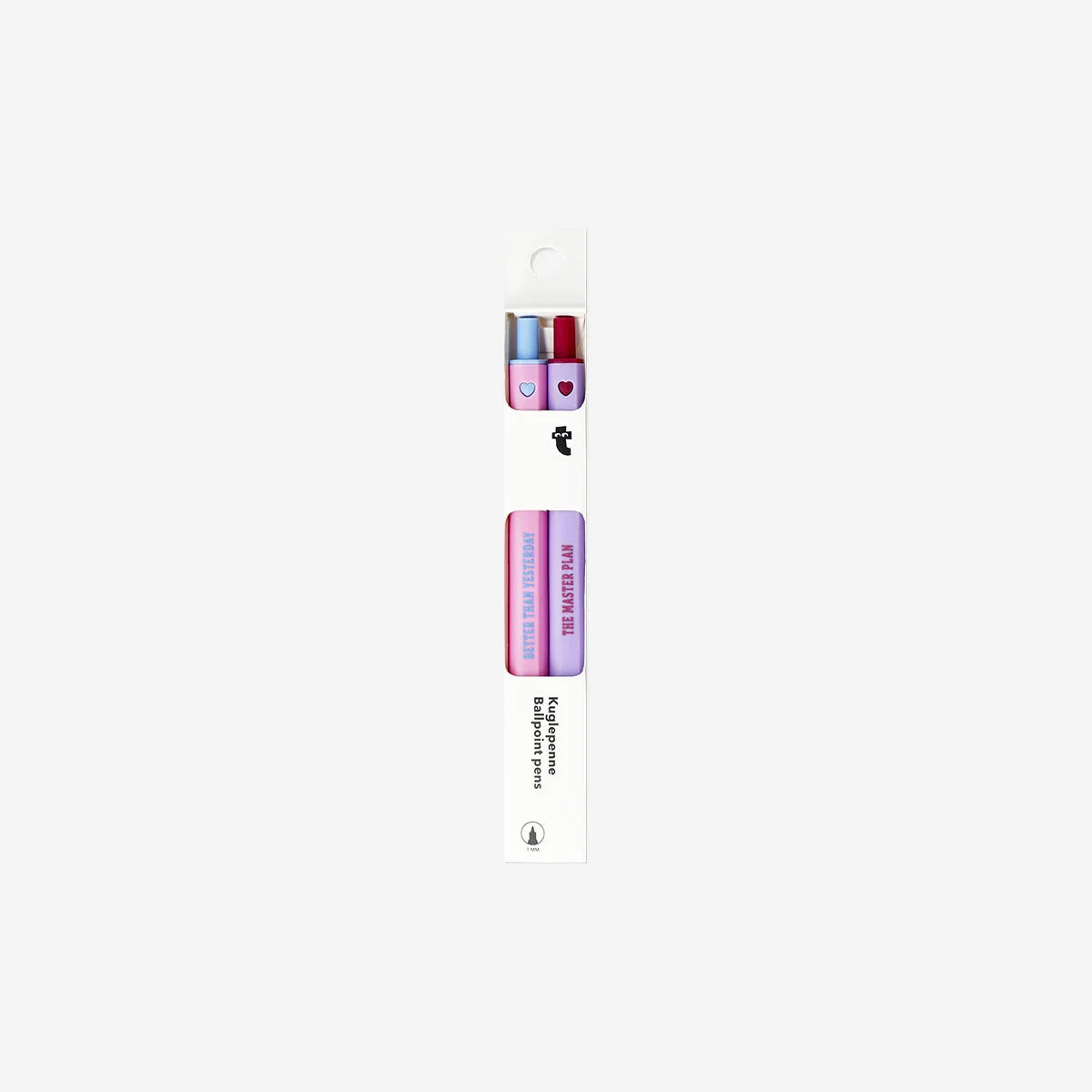 Pastel coloured ballpoint pens - 2 pcs