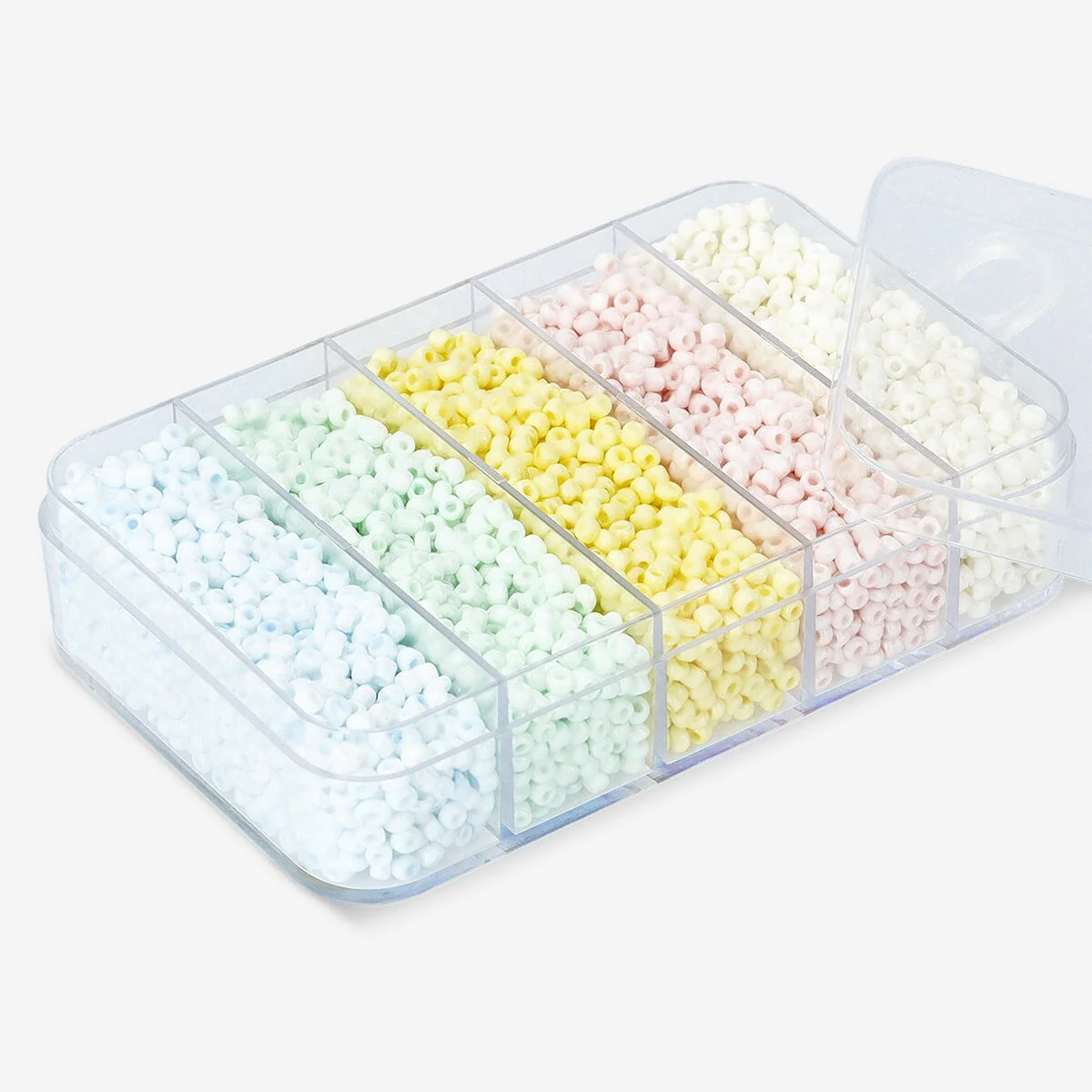 Pastel coloured glass beads mix - Image 2