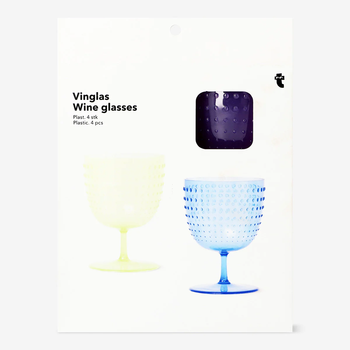 Pearlescent wine glasses with dots - 4 pcs - Image 3