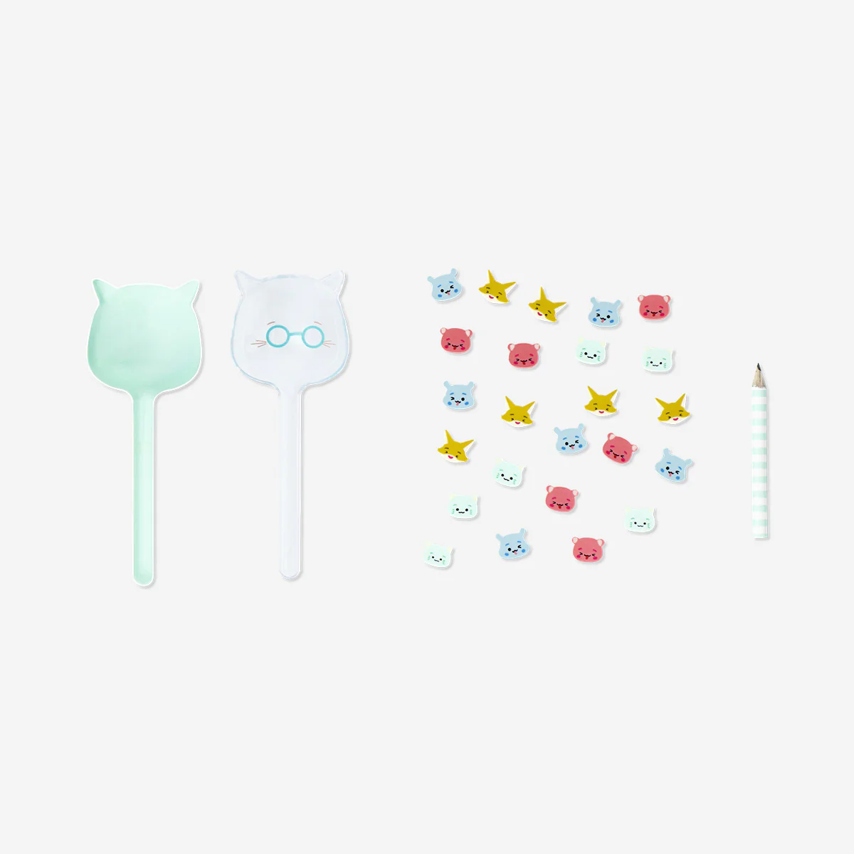 Pencil with mini cat erasers - Image 2