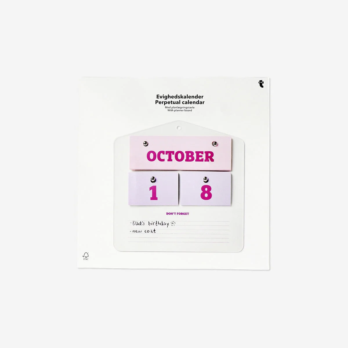 Perpetual acrylic wall calendar - Image 3