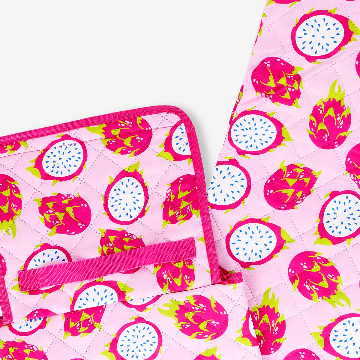 Picnic blanket with dragon fruit print and carrying strap - 170x90 cm - Image 3