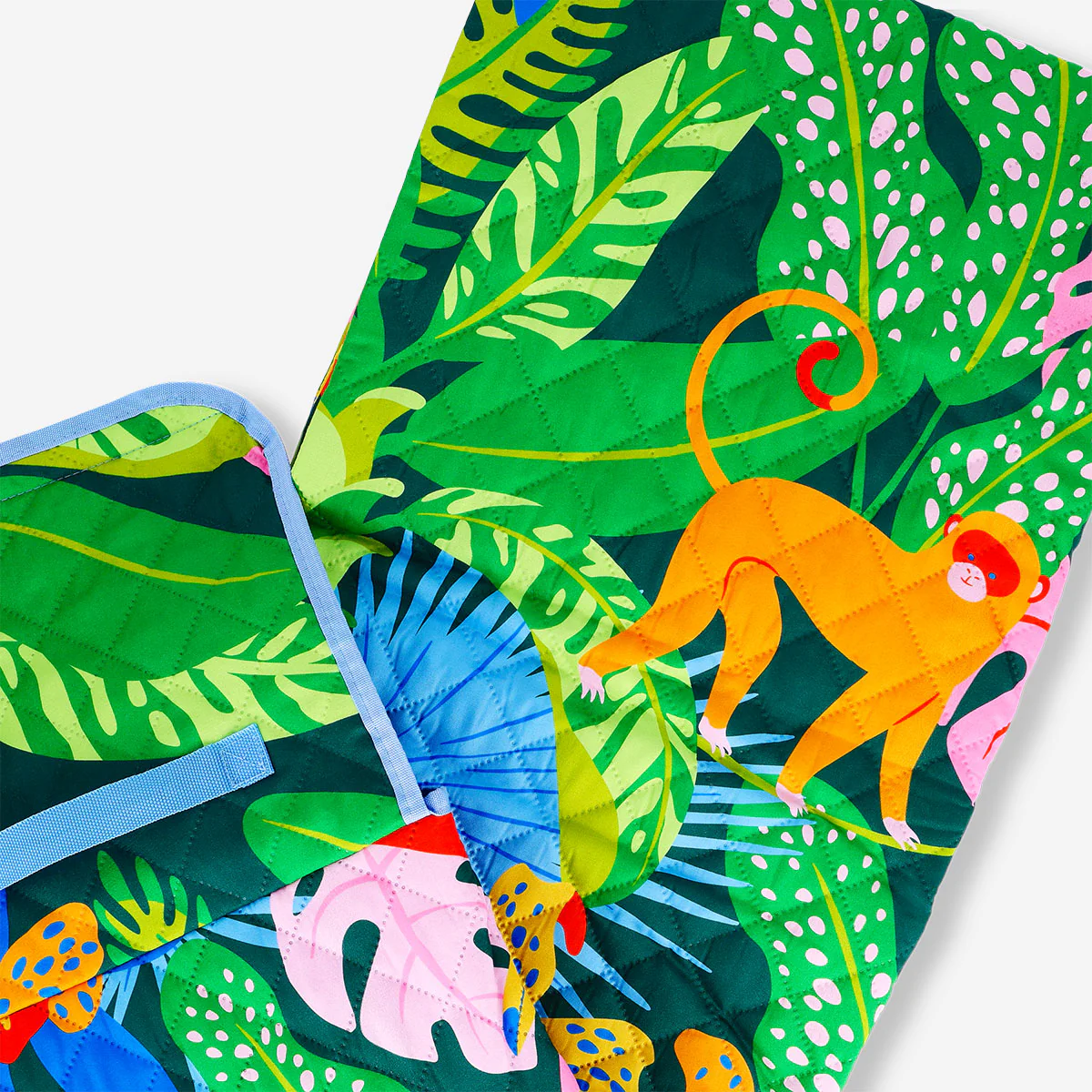 Picnic blanket with tropical print and carrying strap - 170x90 cm - Image 3