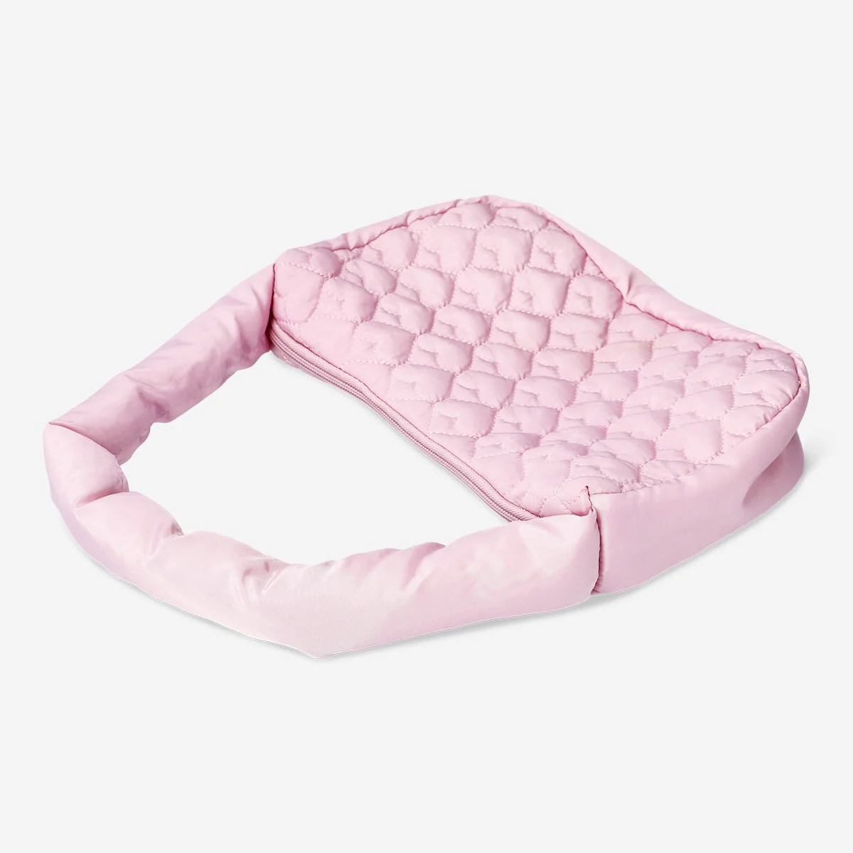 Pink bag with quilted hearts - Image 2
