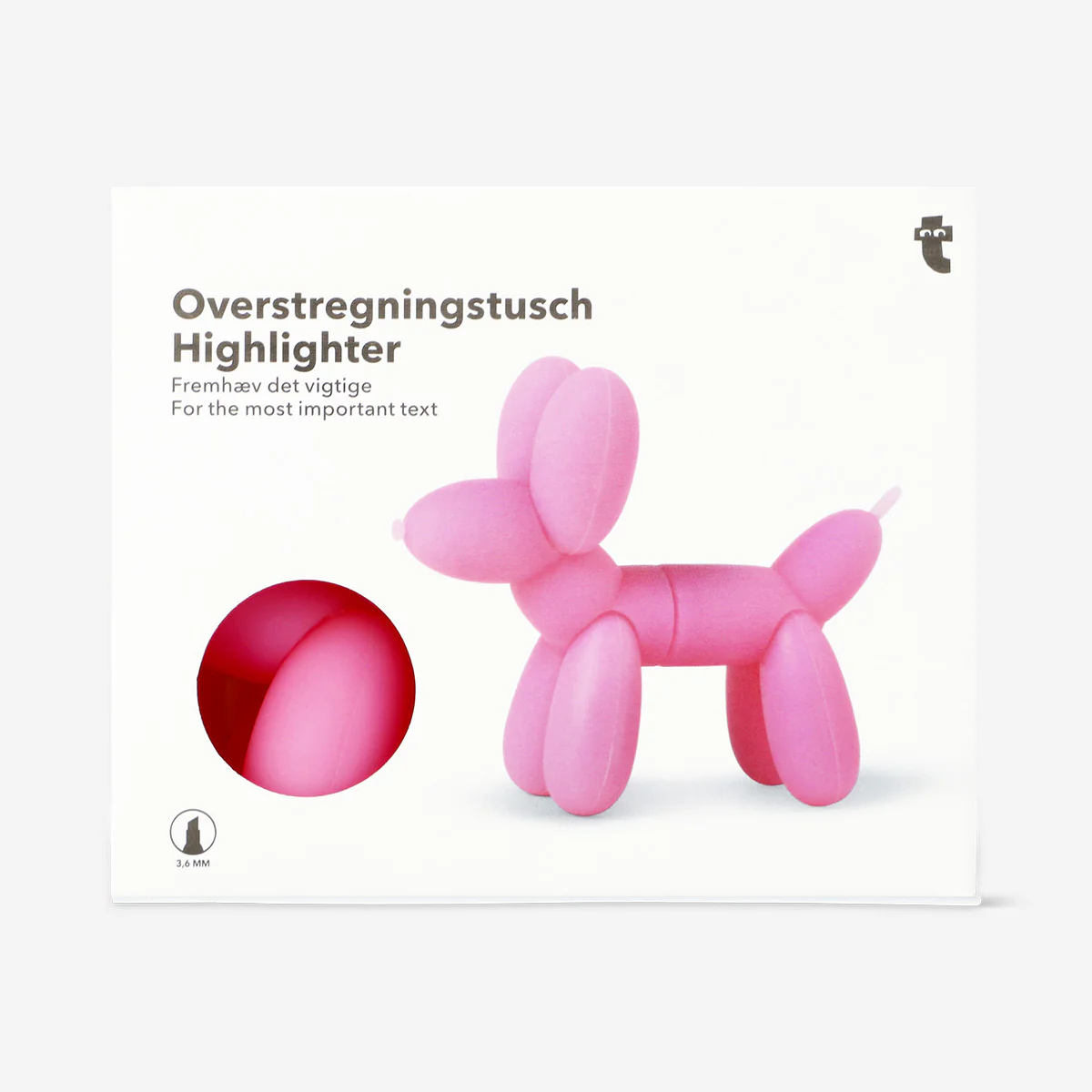 Pink balloon dog highlighter - Image 3