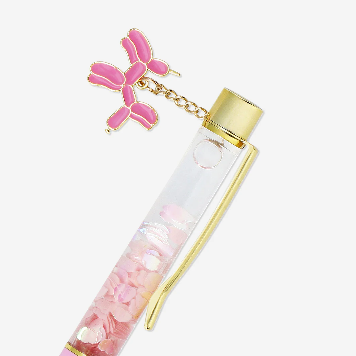 Pink ballpoint pen with balloon dog - Image 3