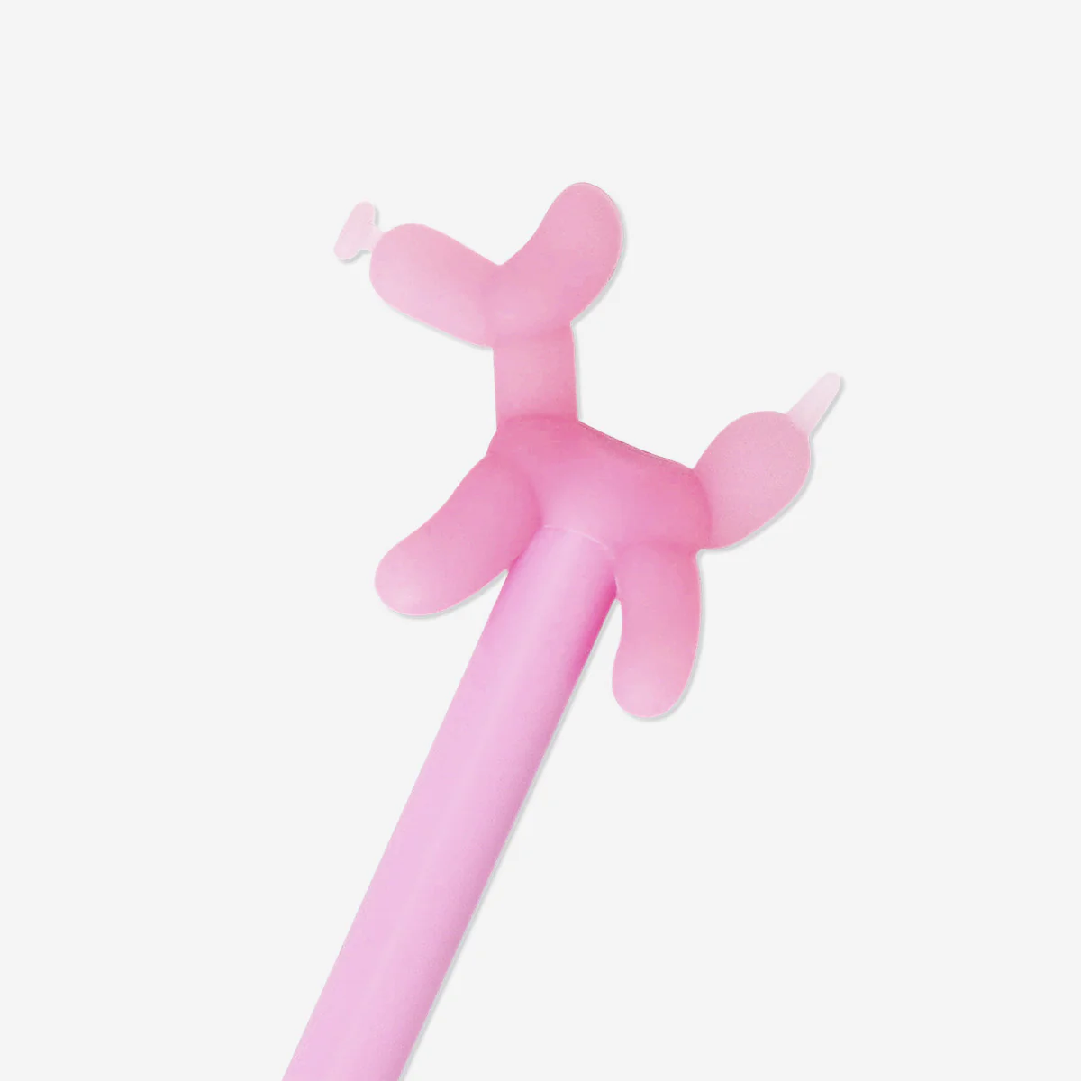 Pink ballpoint pen with balloon dog topper - Image 3