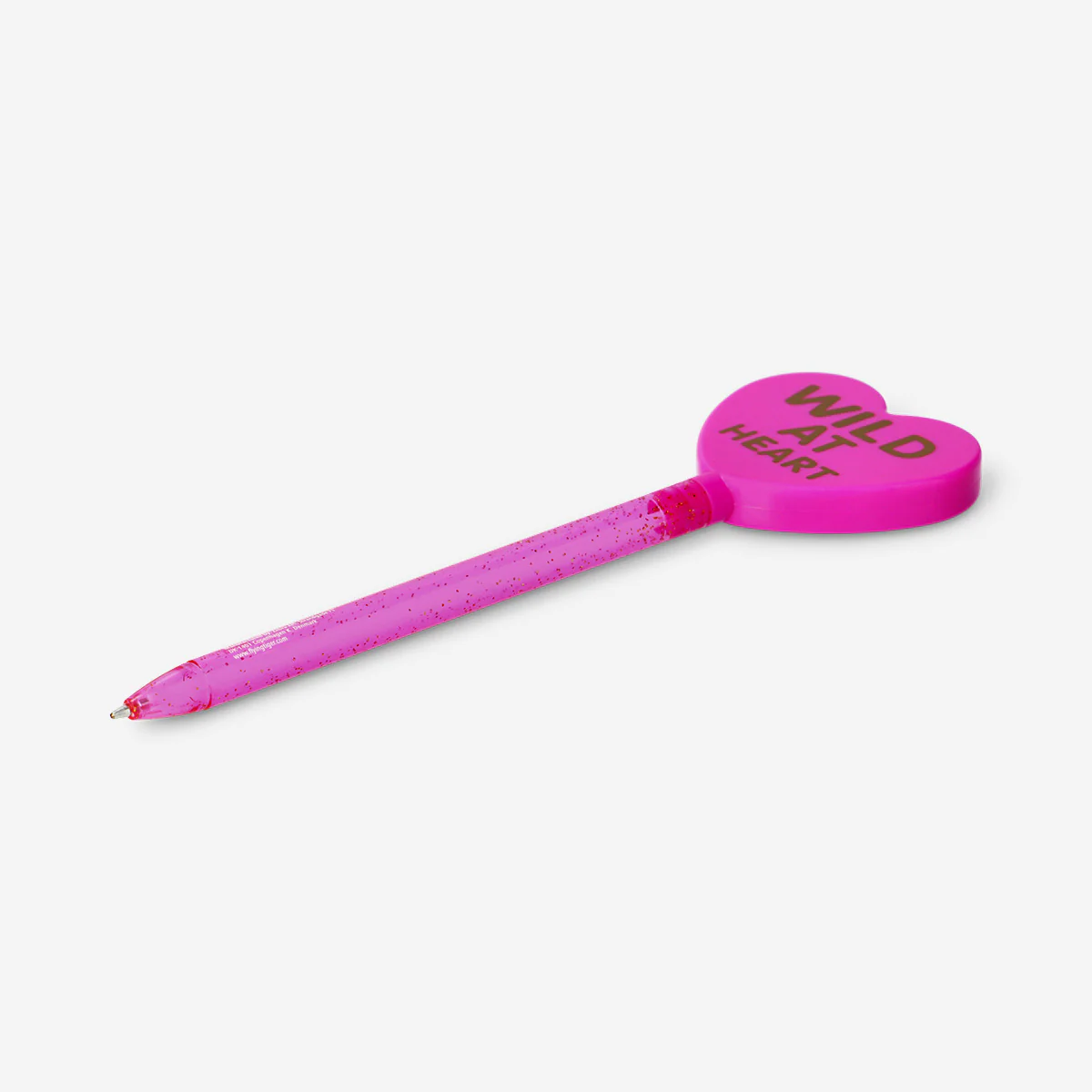 Pink ballpoint pen with heart mirror - Image 2