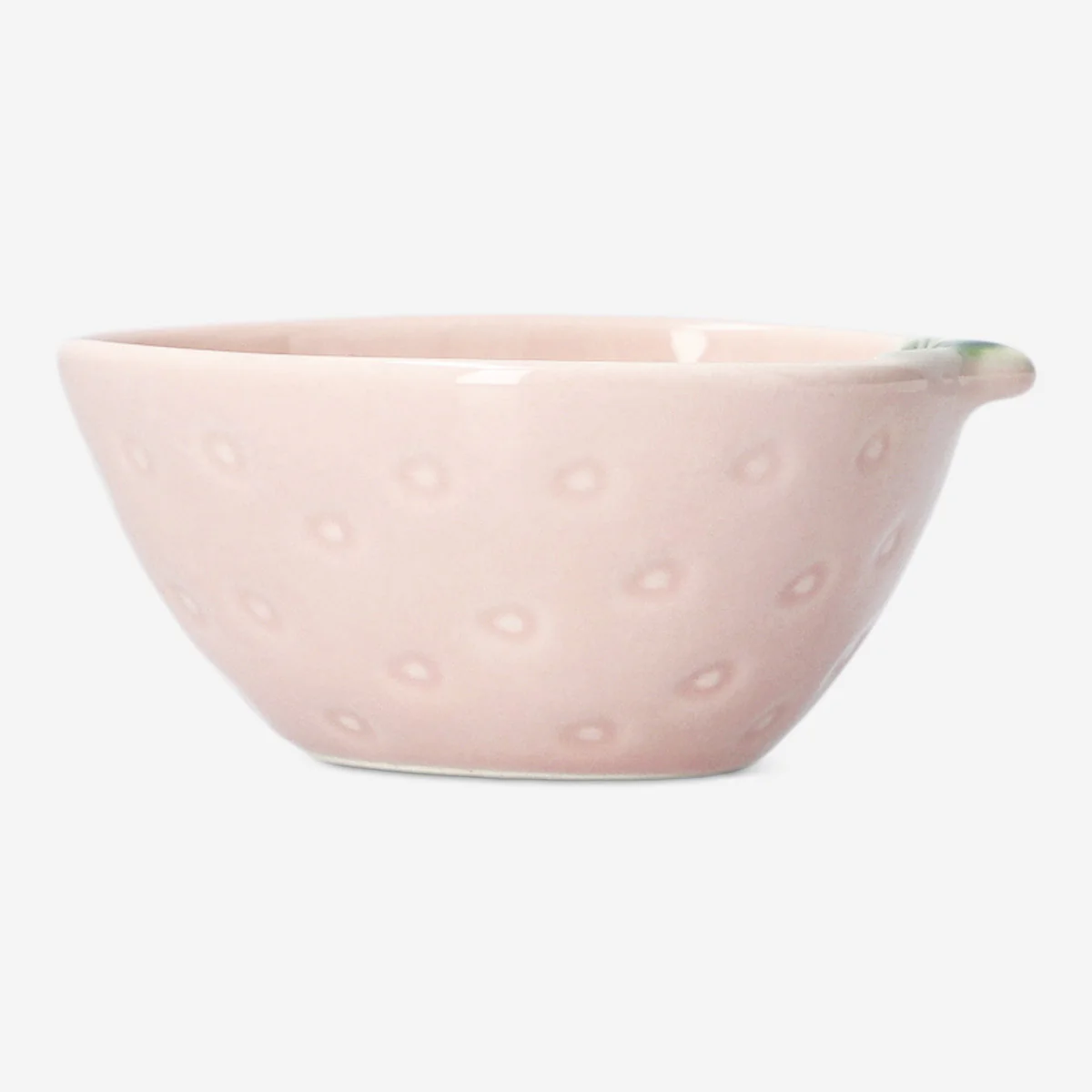 Pink ceramic strawberry bowl - 9 cm - Image 3