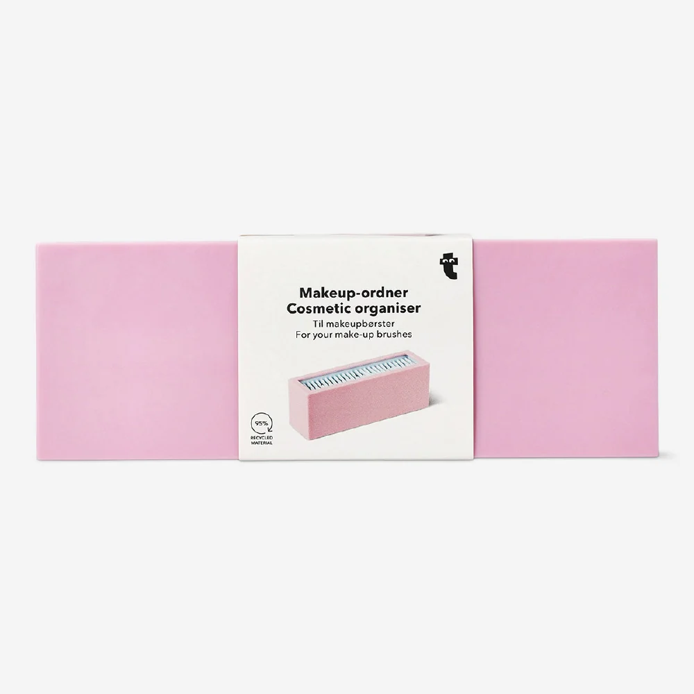 Pink cosmetic organiser for makeup brushes - 18,5x6,5 cm