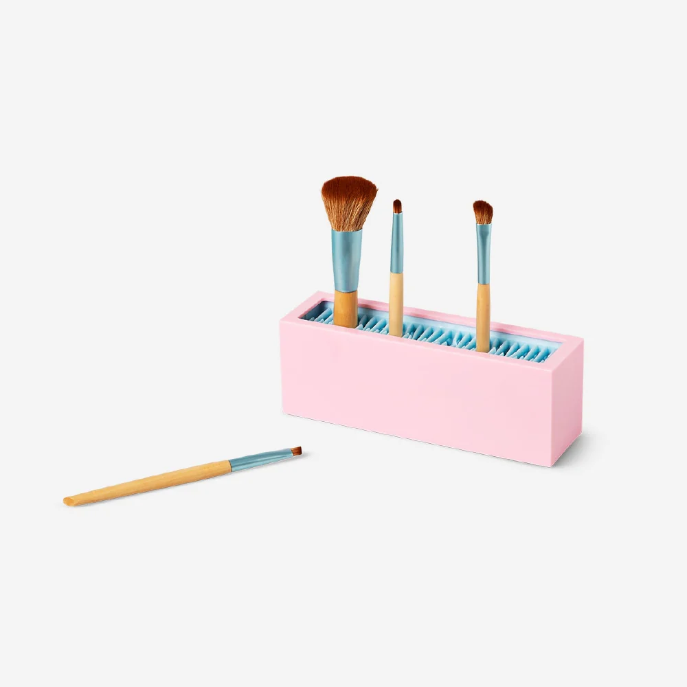 Pink cosmetic organiser for makeup brushes - 18,5x6,5 cm - Image 2