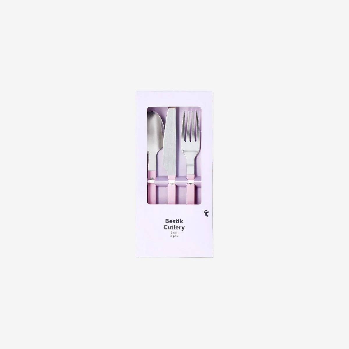 Pink cutlery set - 3 pcs - Image 2