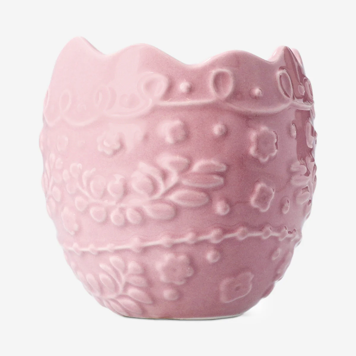 Pink Easter egg flowerpot - 10 cm - Image 2
