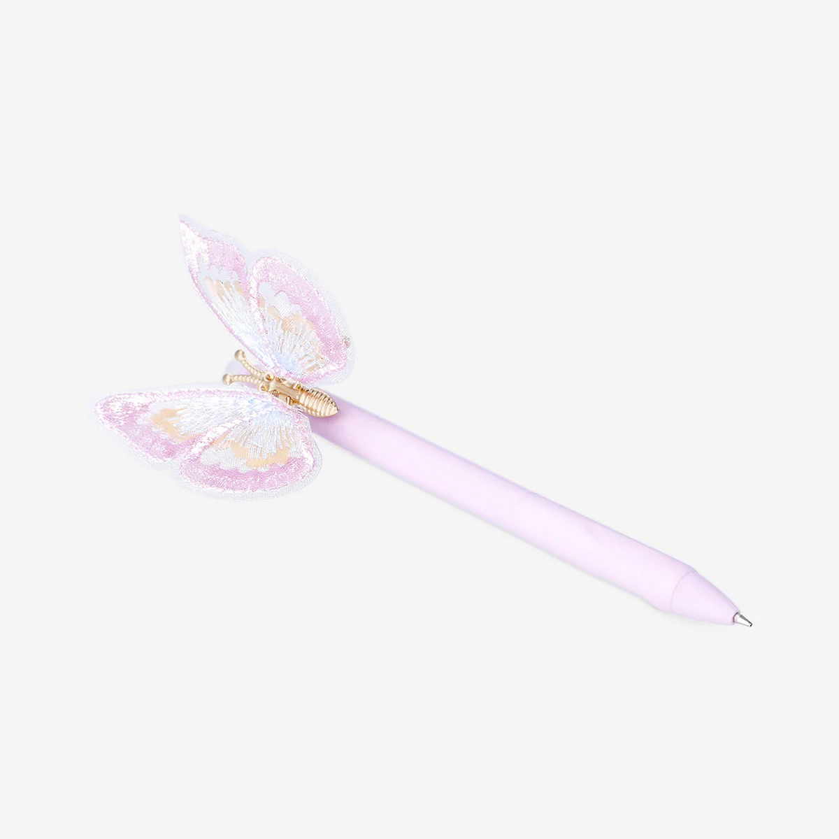 Pink erasable pen with butterfly - Image 2