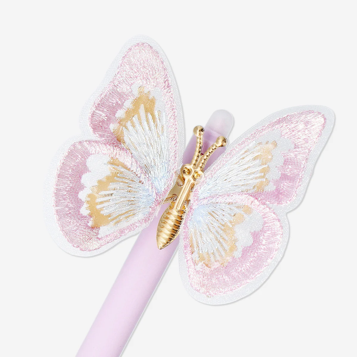 Pink erasable pen with butterfly - Image 3