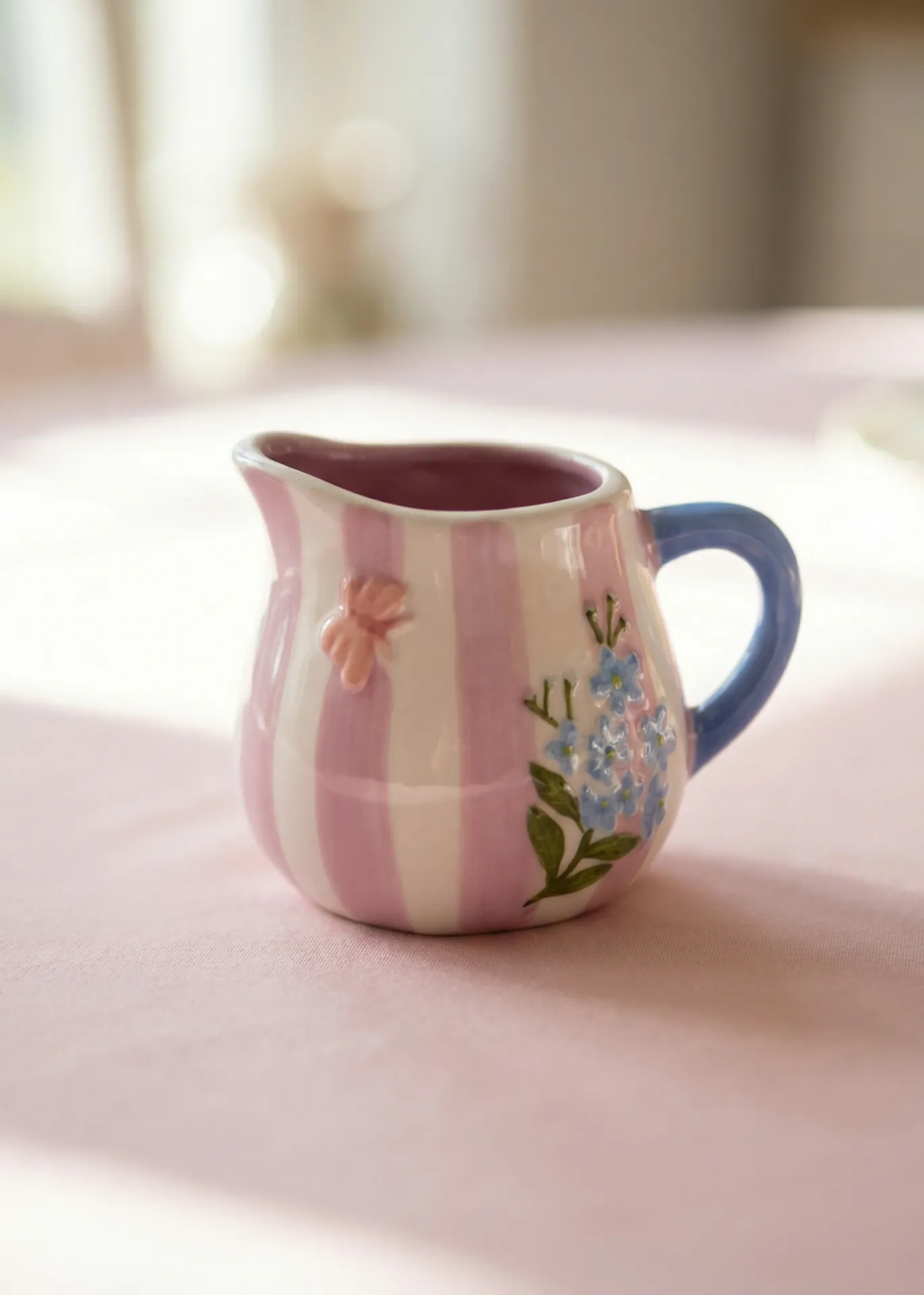 CL floral pink striped ceramics - Image 3