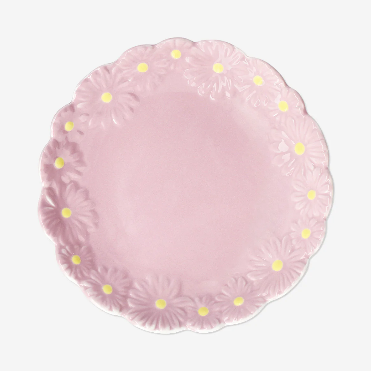Pink flower plate - 19 cm - Image 3
