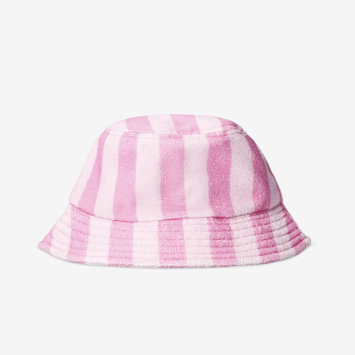 Pink frotté bucket hat for adults - One size