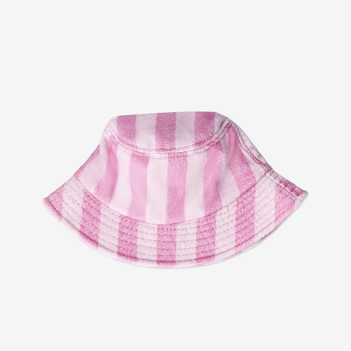 Pink frotté bucket hat for adults - One size - Image 2