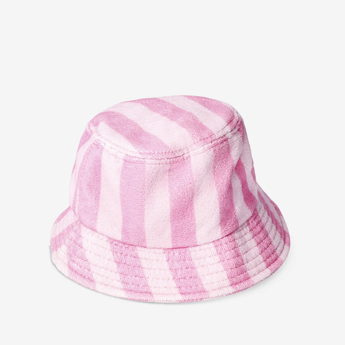 Pink frotté bucket hat for adults - One size - Image 3