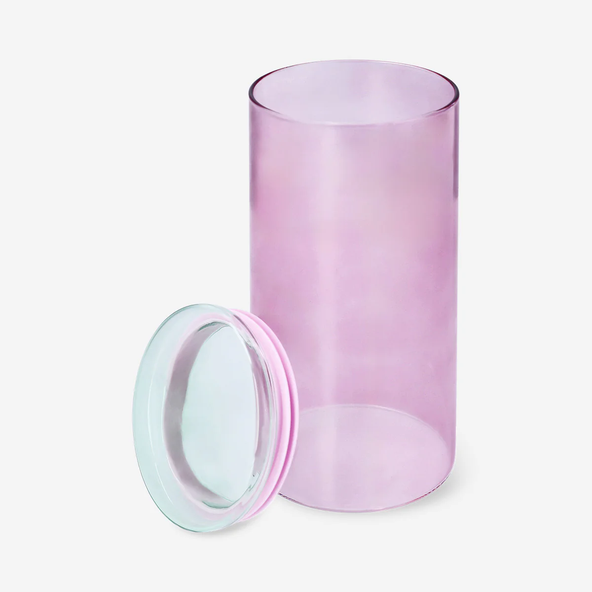 Pink glass storage jar - 1280 ml - Image 2