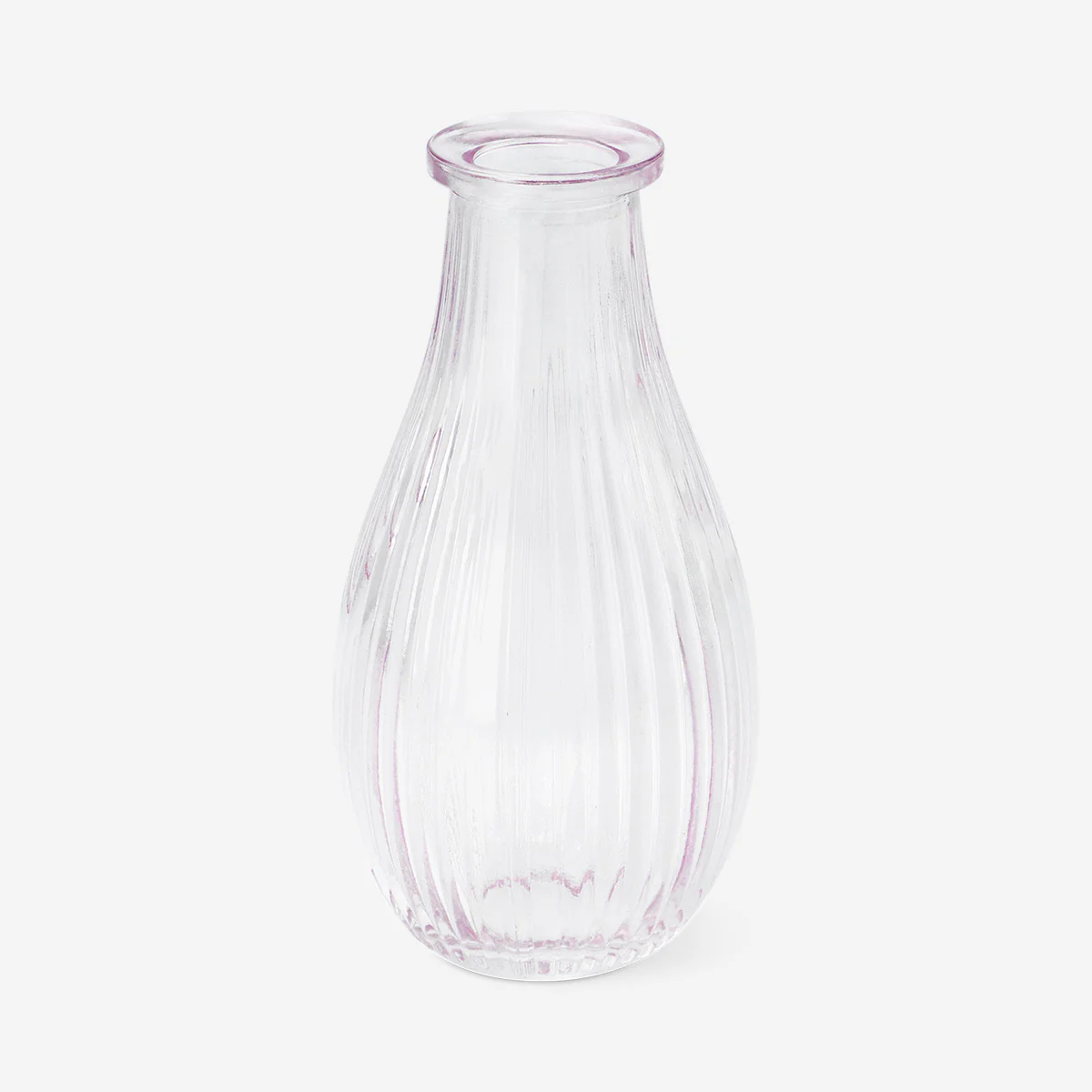 Pink glass vase - 14 cm