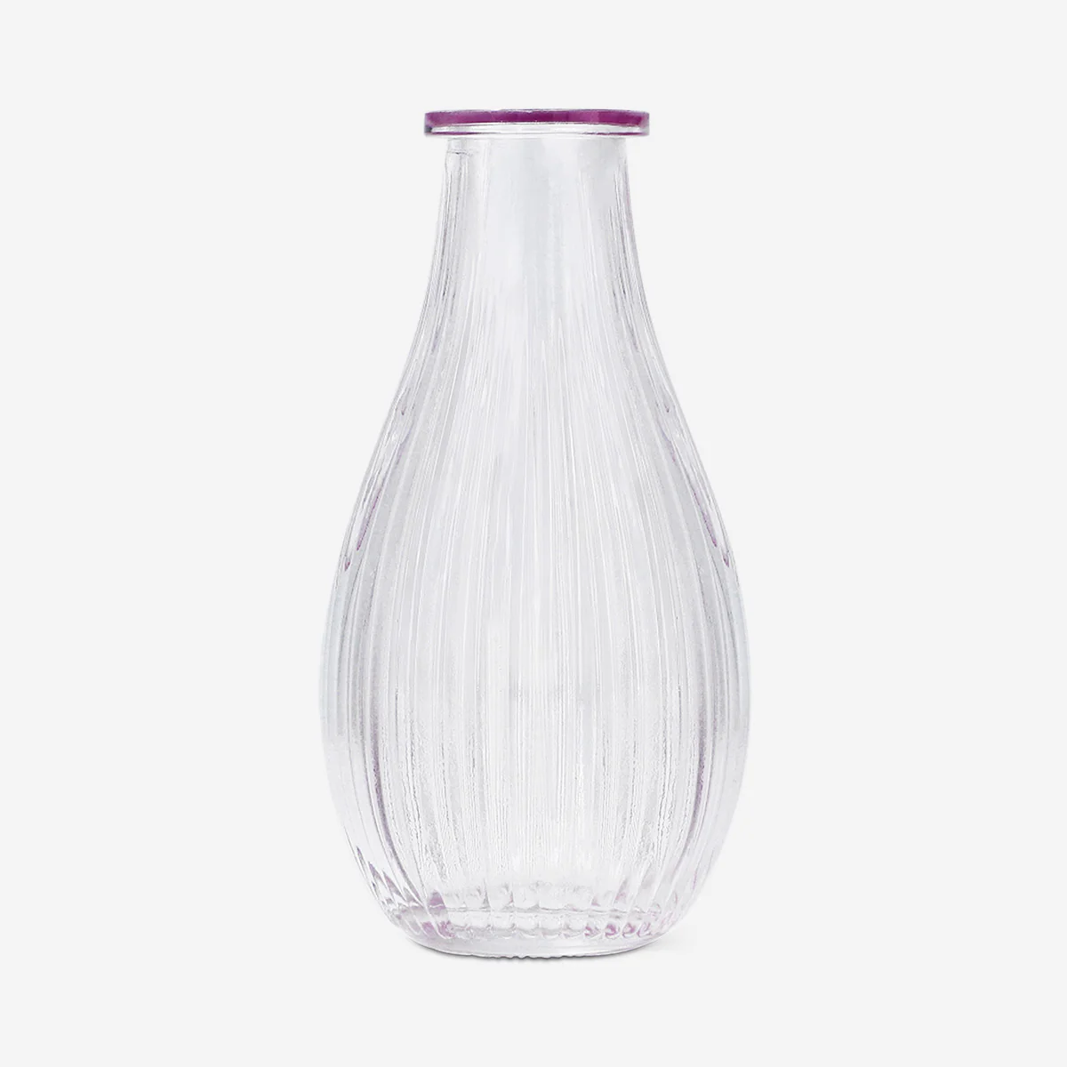 Pink glass vase - 14 cm - Image 2