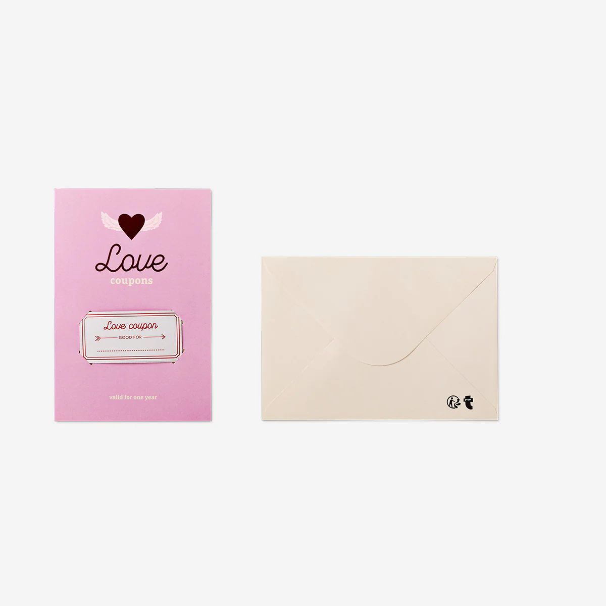 Pink greetings card with love vouchers - Image 2