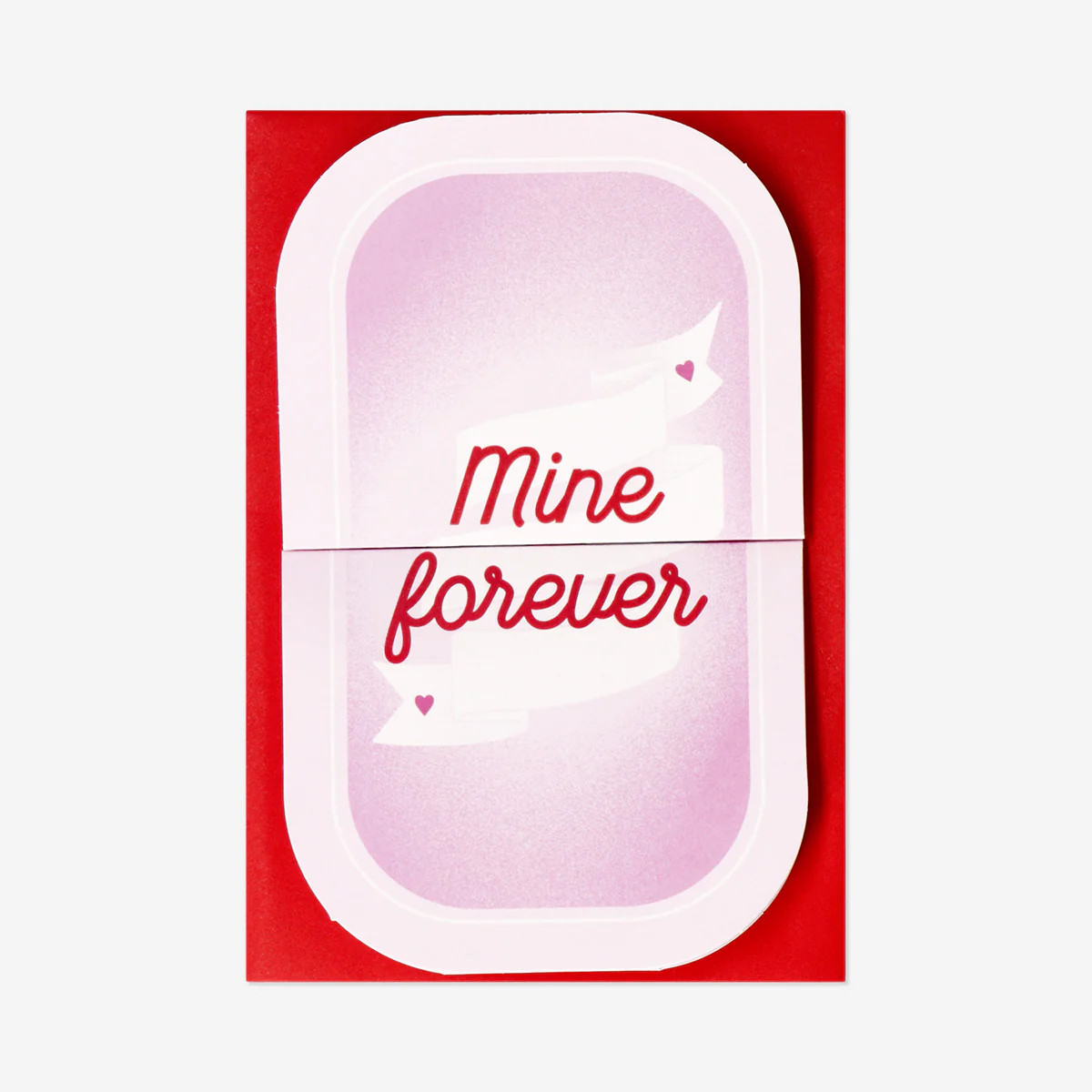 Pink greetings card with sardines - Image 2