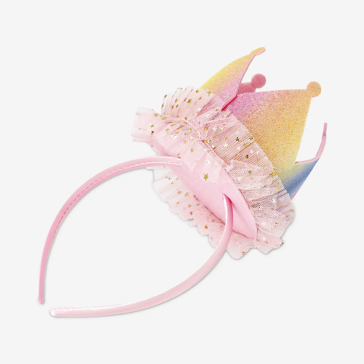 Pink hairband with crown - For kids - Image 2