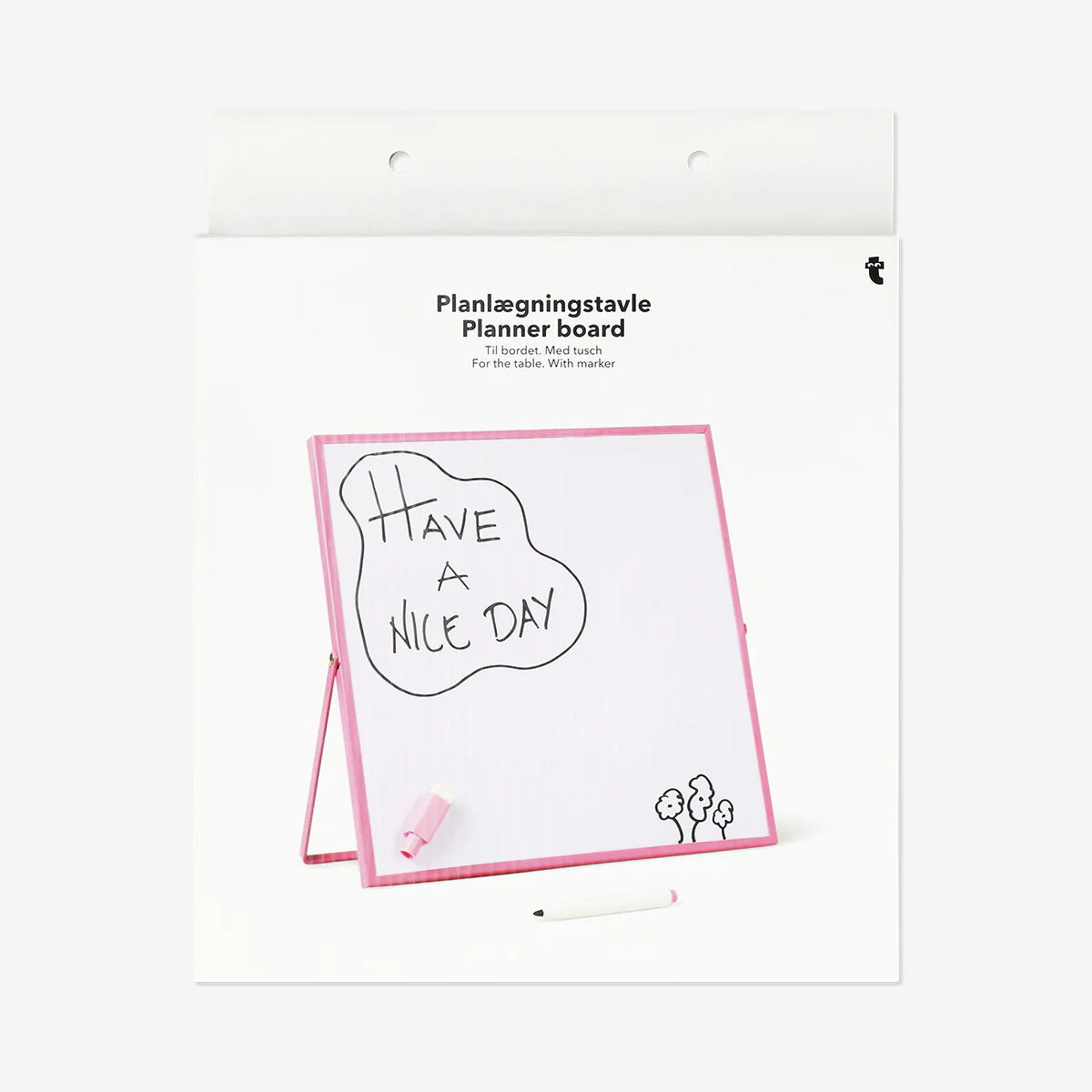Pink magnetic table planner board with marker - Image 3