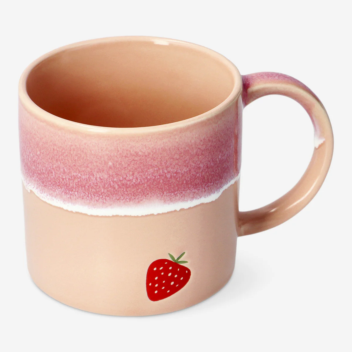 Pink matcha mug with running glaze - 384 ml - Image 2