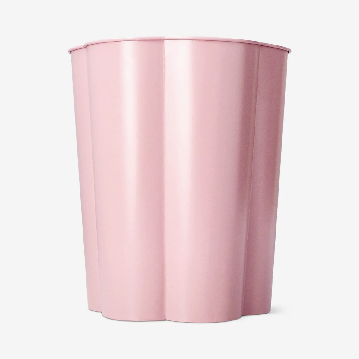 Pink metal flower bin