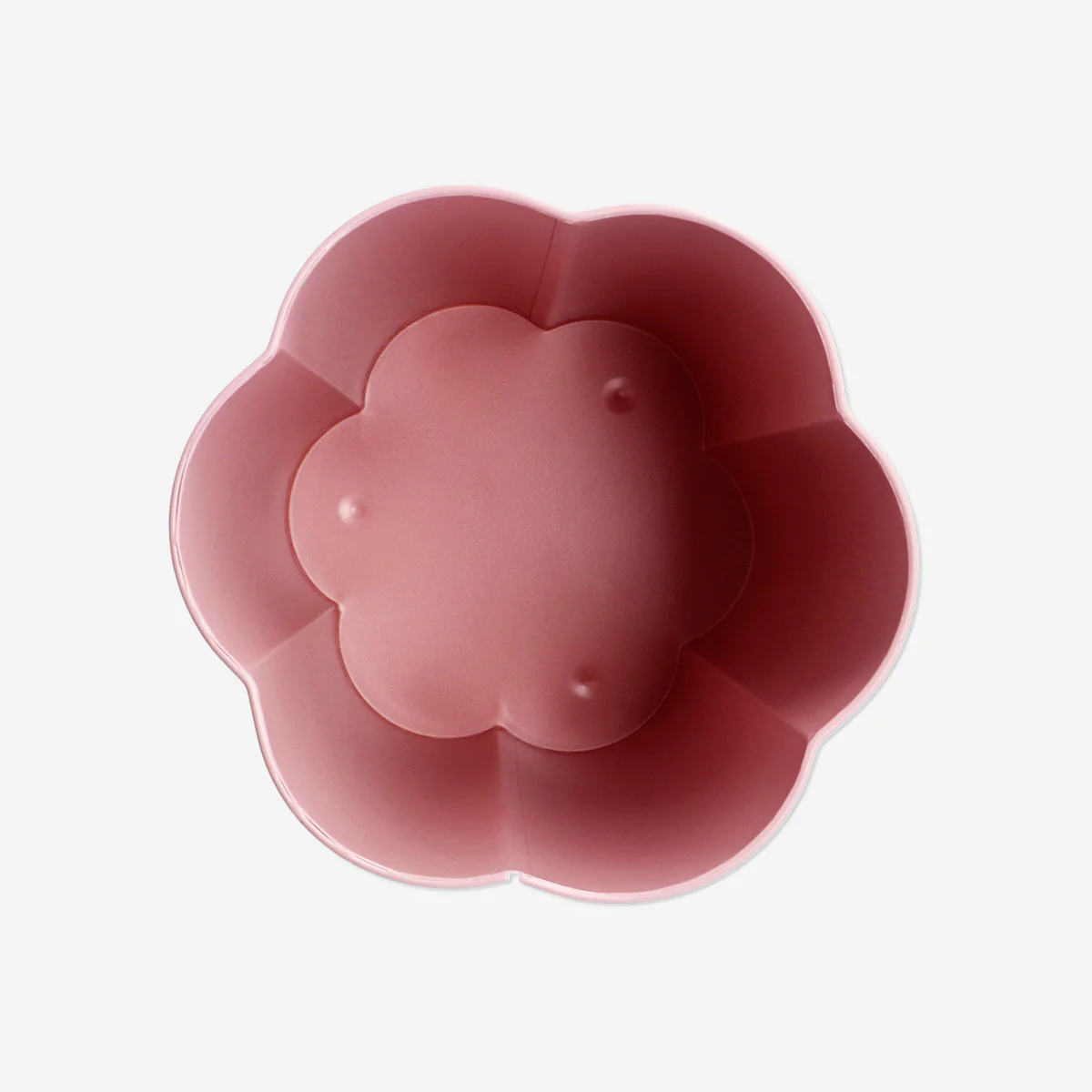 Pink metal flower bin - Image 3