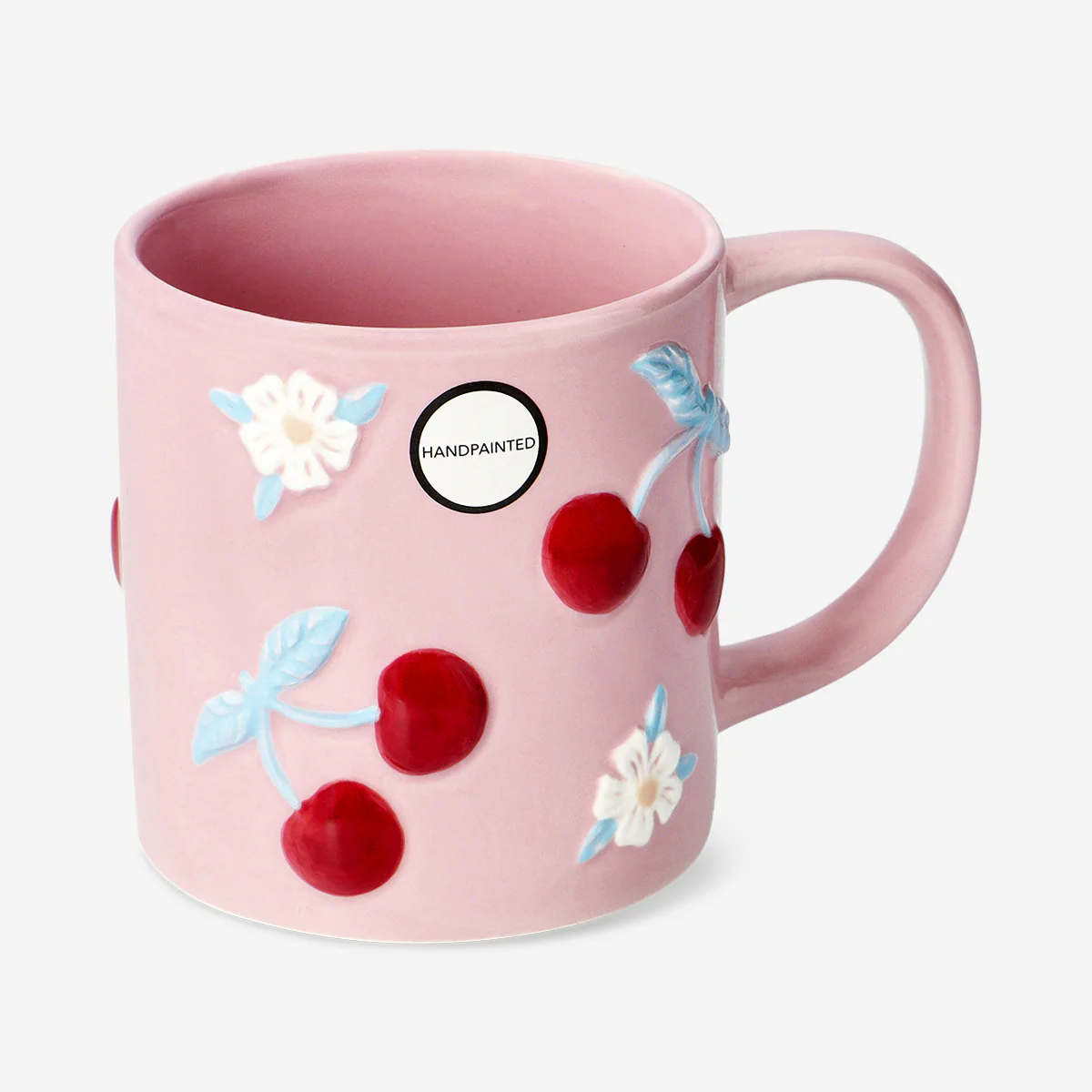 Pink mug with cherries - 350 ml - Image 2