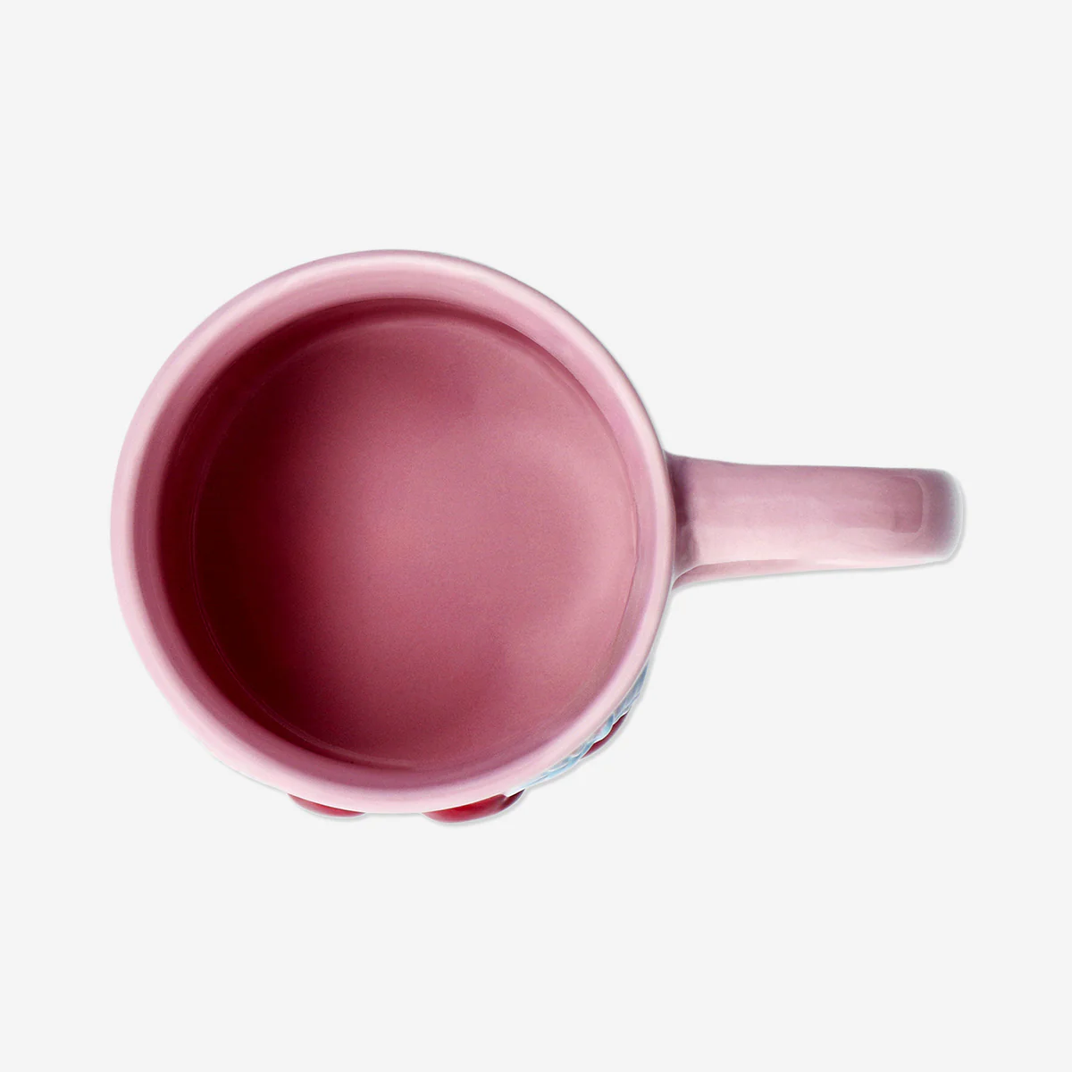 Pink mug with cherries - 350 ml - Image 4