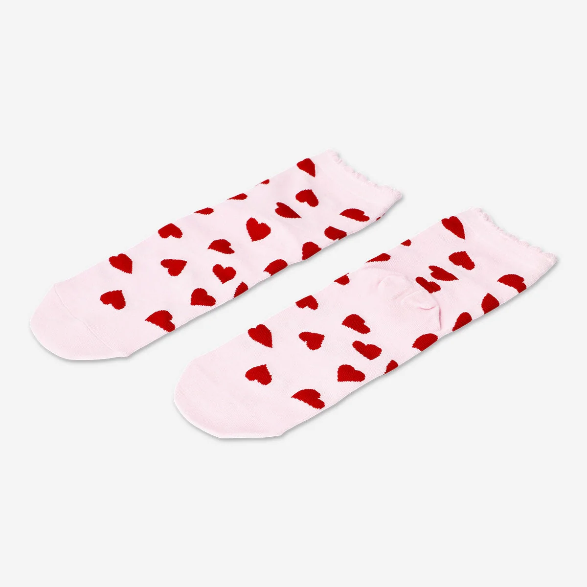 Pink socks with red hearts - 36/38 - Image 2