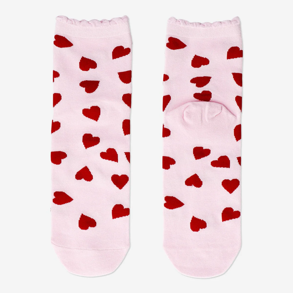 Pink socks with red hearts - 39/41 - Image 3