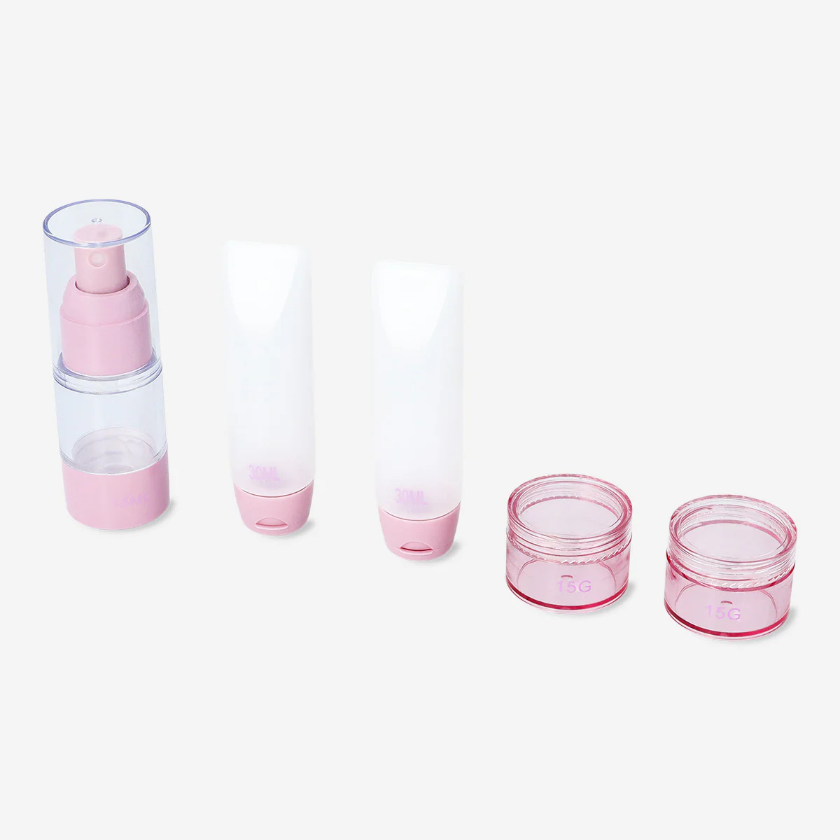 Pink travel set in a box - 5 pcs - Image 2