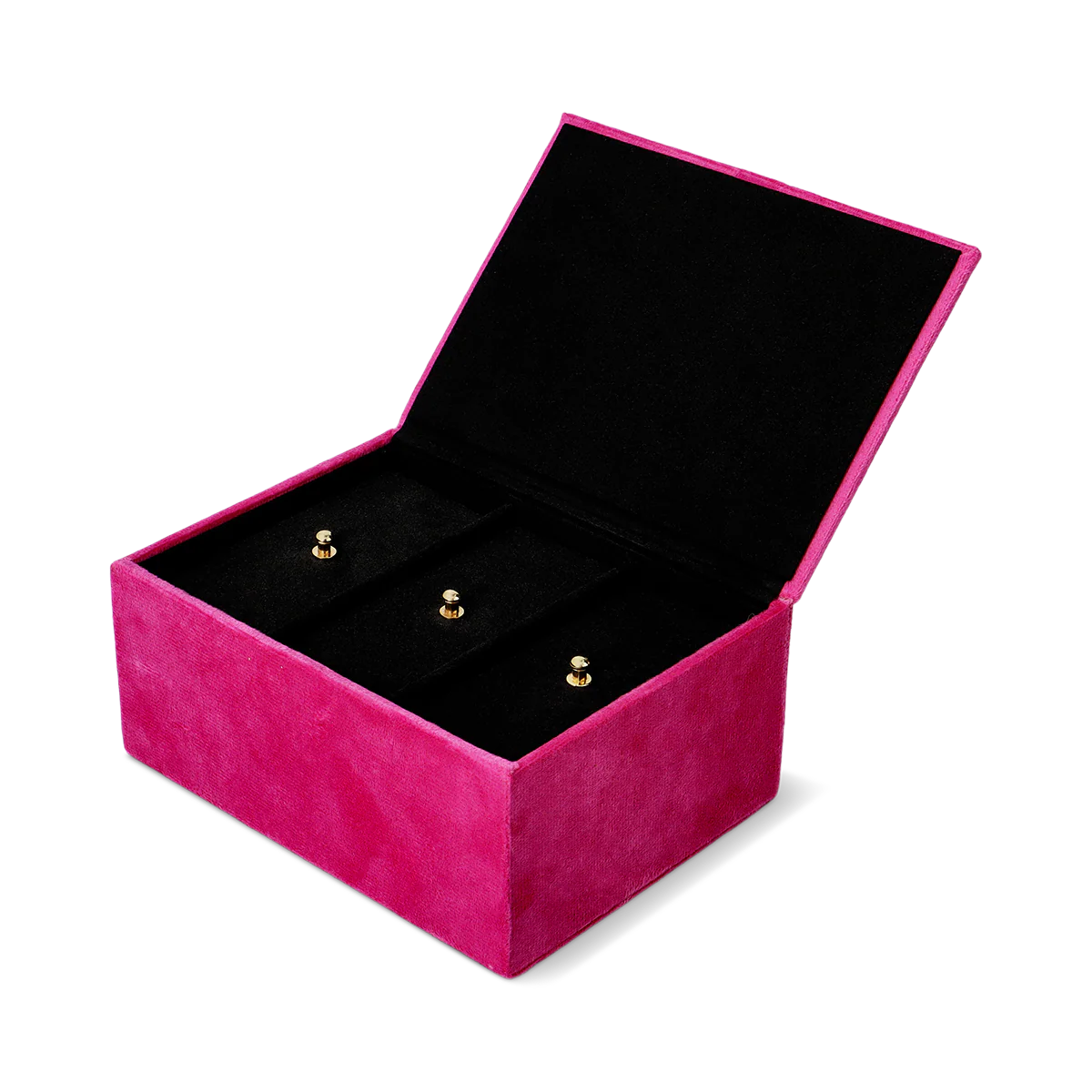 Pink velvet fridge jewellery storage