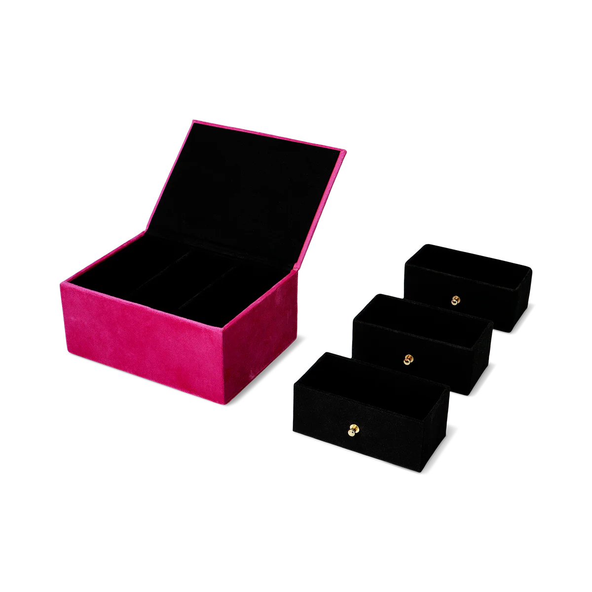 Pink velvet fridge jewellery storage - Image 3