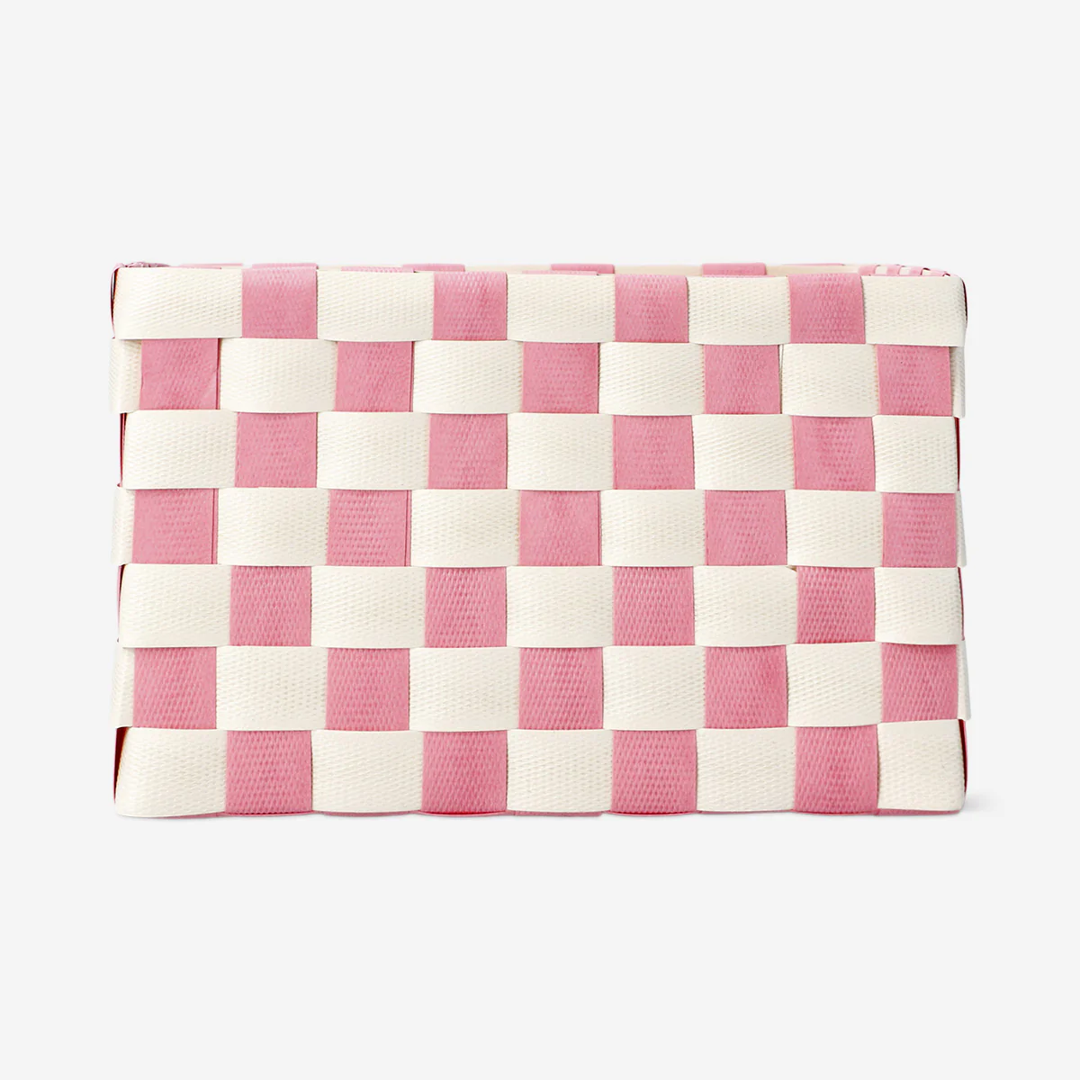 Pink woven storage basket - 18 cm - Image 2