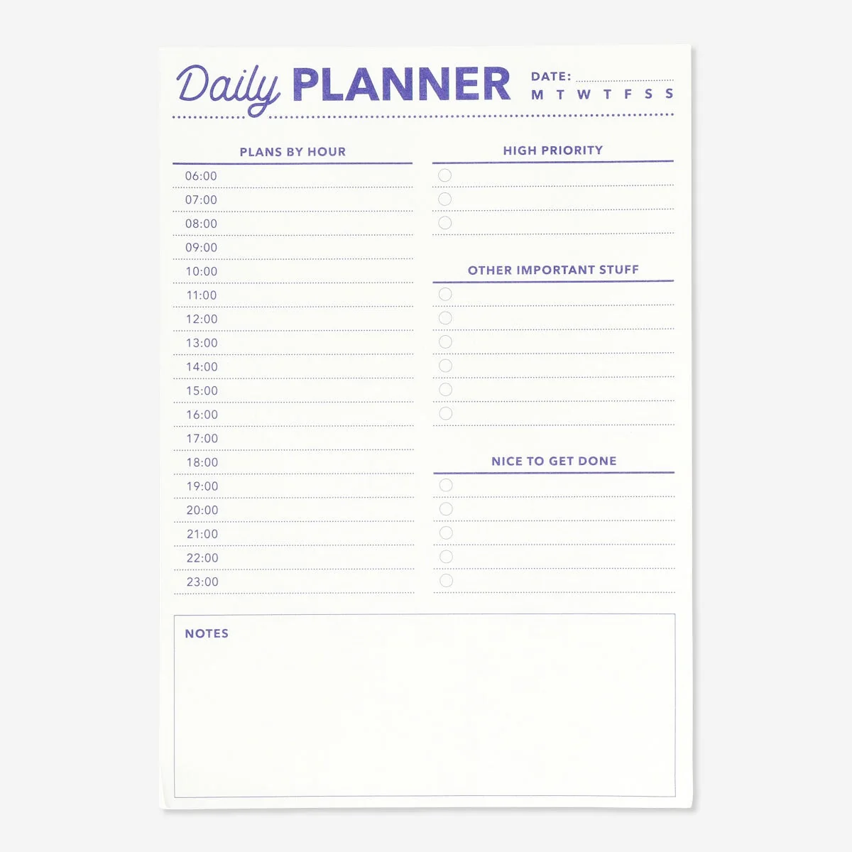 Planner pad. A5