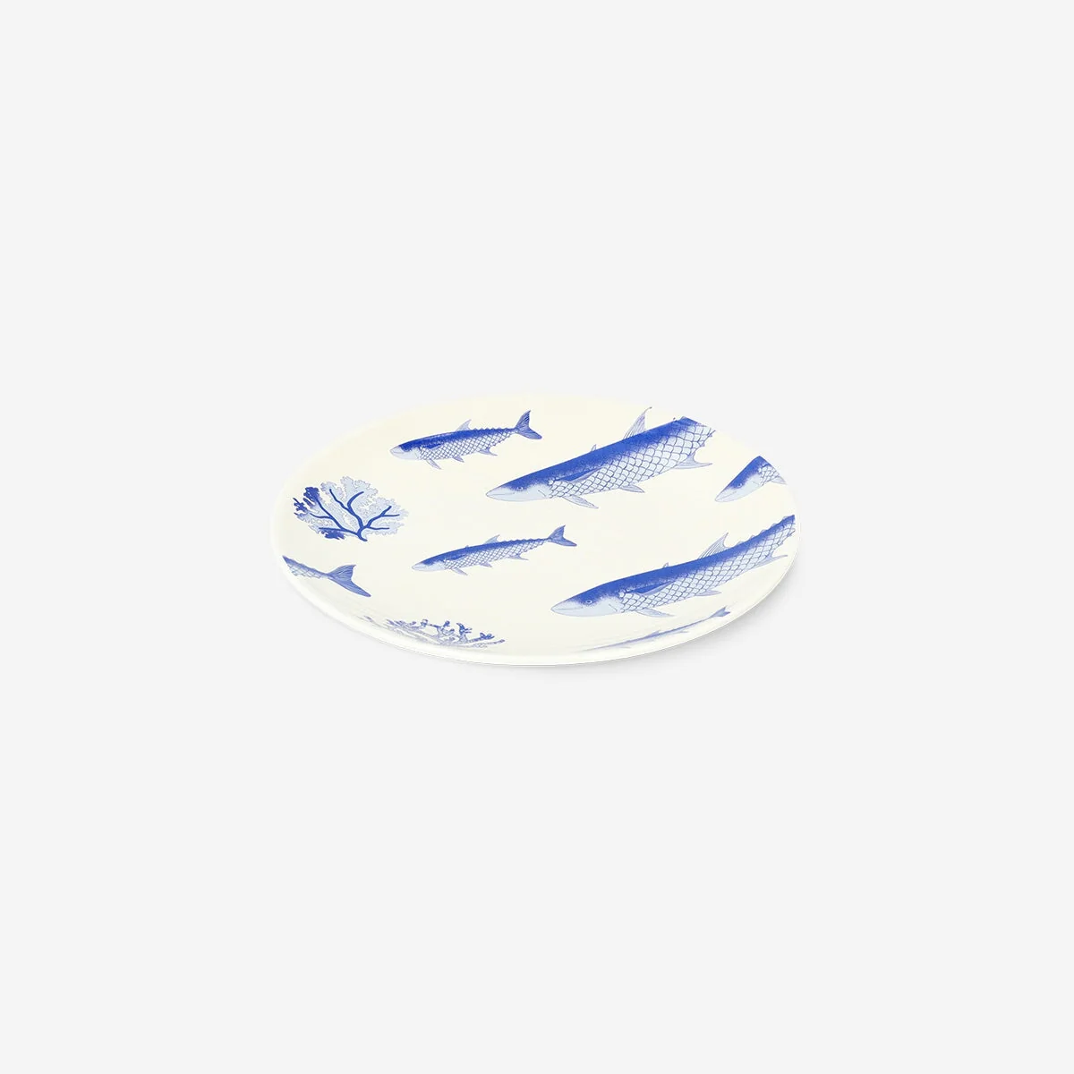 Plate with blue fish print - 15.5 cm - Image 2