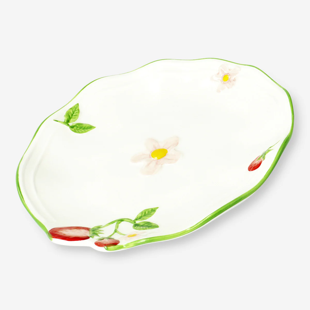 Plate with embossed strawberries - 20 cm - Image 3
