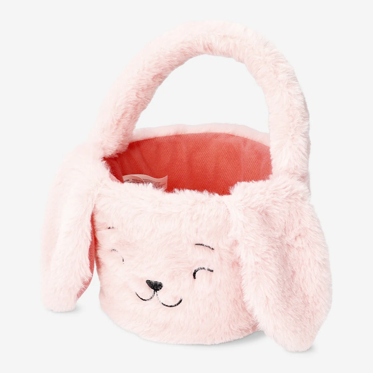 Plush pink bunny basket - Image 2