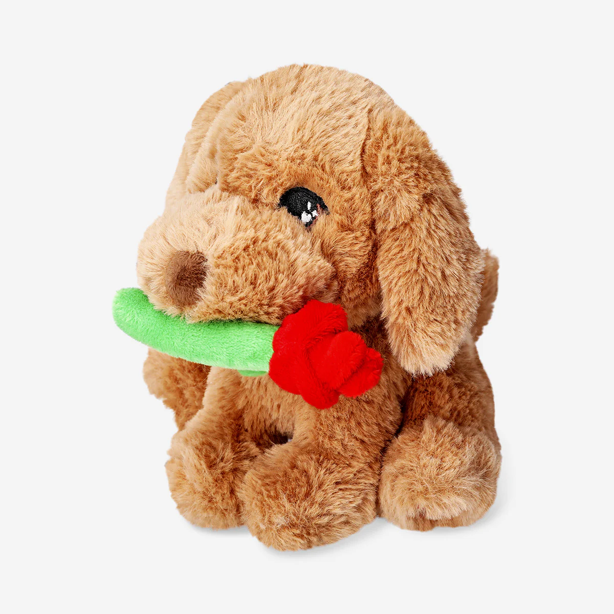 Plush toy - Brown dog with rose - Image 2