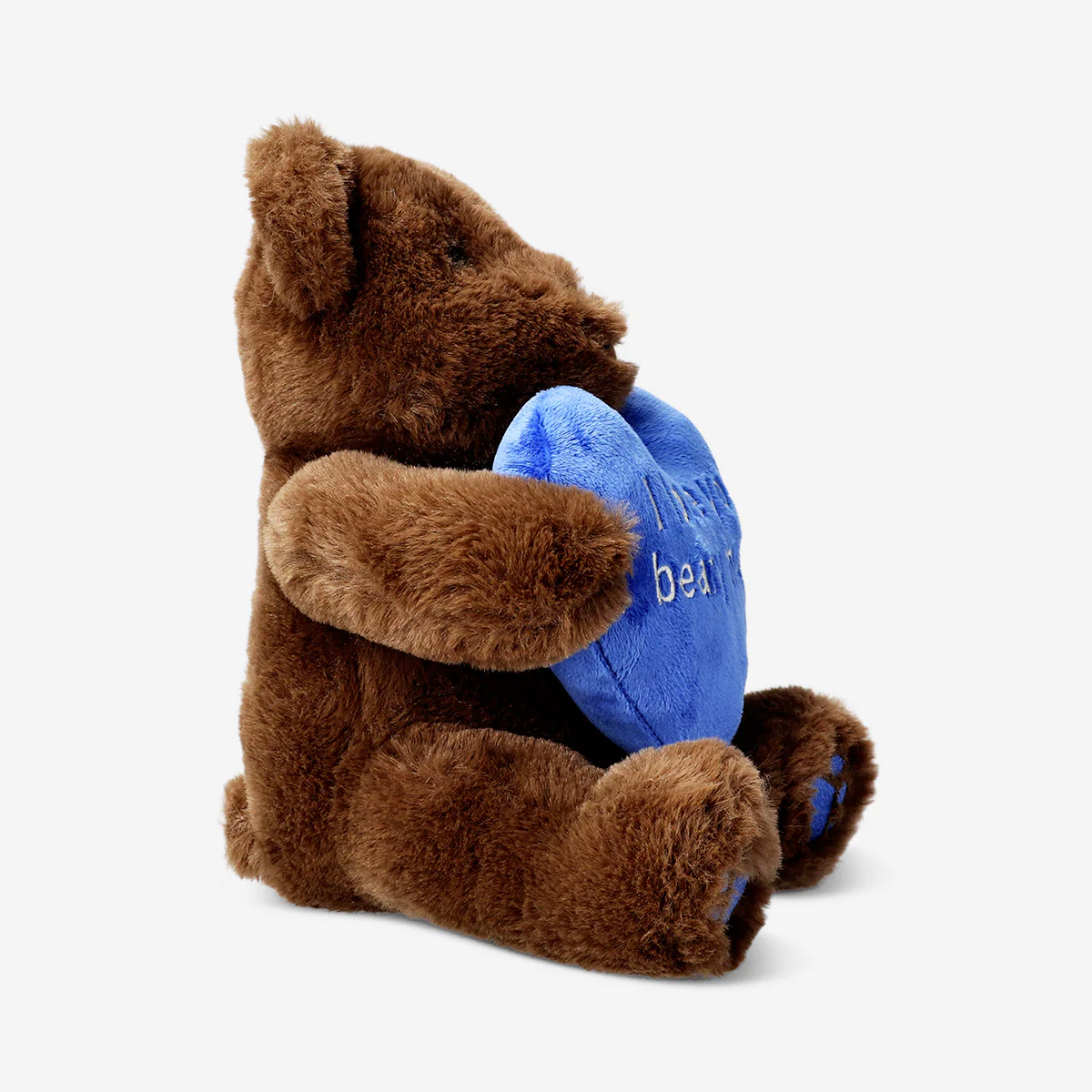 Plush toy - Brown teddy bear with blue heart - Image 3