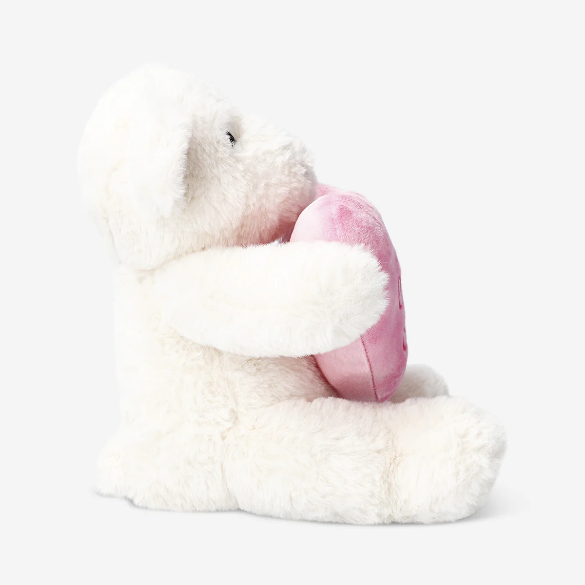 Plush toy - White teddy bear with pink heart for mom - Image 3